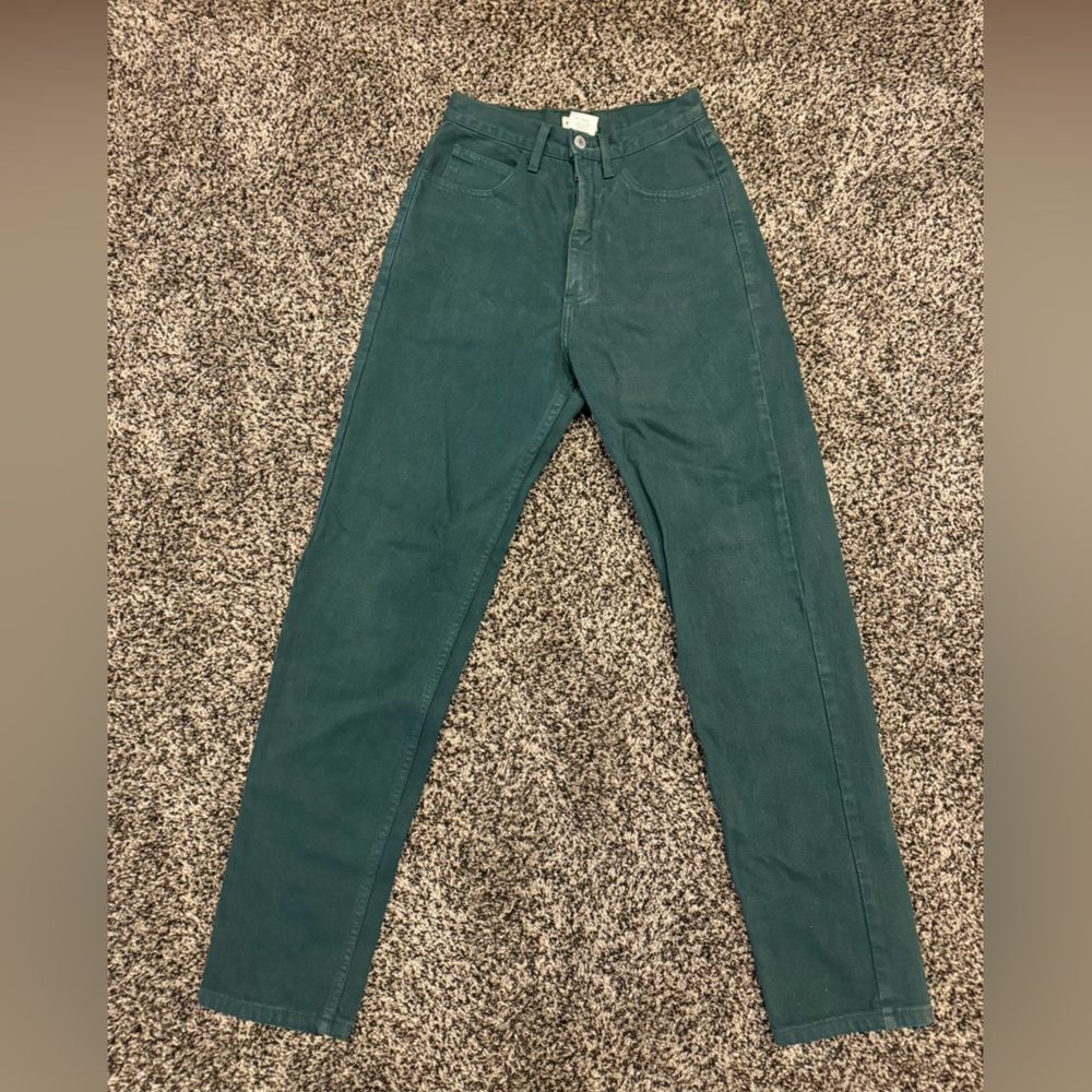 Vintage Guess Green Denim Jeans High Rise 24” waist